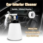 Car Interior Cleaner Foam Spray | High-Pressure Pneumatic Blower | Aluminum \u0026 Plastic | Portable Powerful Cleaning Tool for Upholstery, Dashboard, Carpet | 660g | White | Fast Effective Detailing